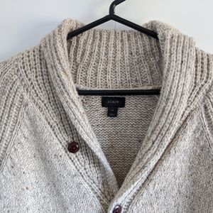 J. Crew oatmeal chunky knit shawl collar cardigan